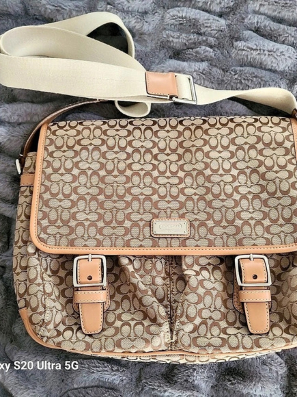 Coach Signature Flap Messenger Bag